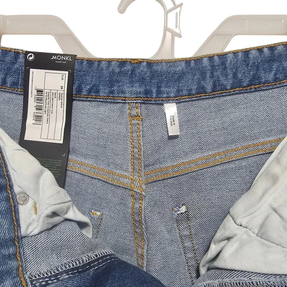Monki Zami High Waist Straight Leg‎ Jeans Size 29 New